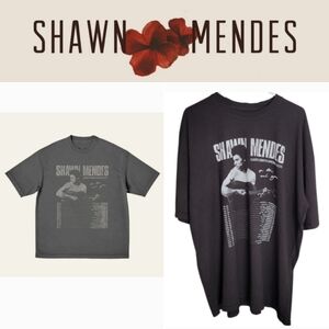 🆕️ Shawn Mendes On The Road Again 2025 Tour Vintage Photo w/ Dates Graphic Tee